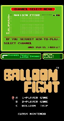 PlayChoice-10: Balloon Fight screen shot title